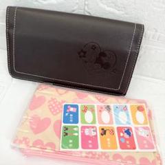 【新品未使用】ミニーマウス　仕分け封筒財布／封筒型ポーチ付き　ブラウン&ピンクのサムネイル