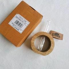 PLUS GREEN 木製一輪挿し 試験管付き