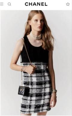 【サイズ交換ＯＫ】 美中古 シェネル ひざ丈ワンピース ノースリーブ CHANEL ワンピース
