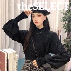 韓国 服 レディース ブラウス 黒 長袖 レディース トップス 長袖 黒