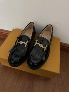 美品 トッズ ダブルT ローファー ドライビングシューズ ブラック スエード36 TOD'S トッズ TOD'S レディースシューズ 靴 ドライビング