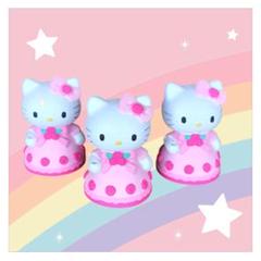 ハローキティ フィギュア 3体セットペーパーウエイト カード立て