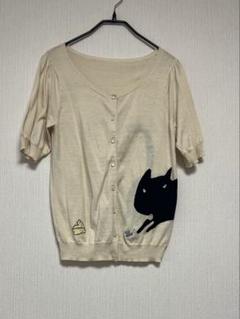 フランシュリッペ　ねこカーディガン フランシュリッペ ねこちゃん 可愛いカーディガン M - メルカリ