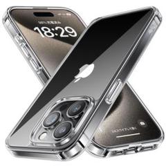 iPhone15Pro用 クリア ケース バンパー ワイヤレス充電対応
