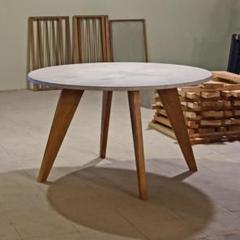 円形｜ラウンドテーブル｜Φ120cm｜薄塗りモルタル｜ダイニングテーブル