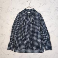 美品✨️ボールジィ ジオメトリックプリント ボウタイ ブラウス 総柄 リボン 36 未使用級✨Ballsey ジオメトリックプリント ボウタイブラウス 36