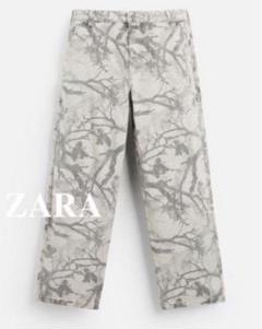 ZARA パンツ　アブストラクトプリント カーペンターパンツ　値下げ⭕️ ZARA パンツ アブストラクトプリント カーペンターパンツ 値下げ