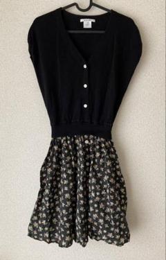 美品 CARVEN カルヴェン 転写プリント 総柄 ウール ワンピース 34 CARVEN カルヴェン ワンピース 34 新品
