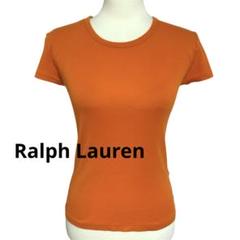 Ralph Lauren ラルフローレン　Tシャツ　オレンジ　ロゴ刺繍　半袖