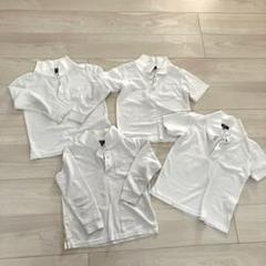 120cm POLO 白　ポロシャツ　半袖　長袖　小学生のサムネイル