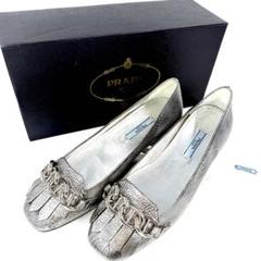 【美品】PRADA プラダパンプス　シルバー 23㎝　箱・袋付き PRADA プラダパンプス シルバー 23㎝箱・袋付き - メルカリ
