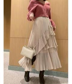 snidel シアーボリュームプリーツスカート
