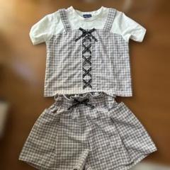 リボンTシャツとキュロットのセット☆160