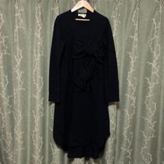 COMME des GARÇONS 長袖ワンピース リボン ブラック XS コムデギャルソン ワンピース リボン ブラック XS - メルカリ