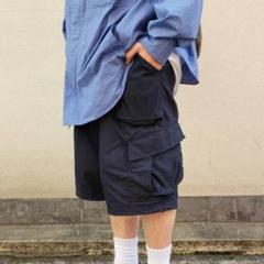 Beams カーゴショートパンツ ネイビーのサムネイル