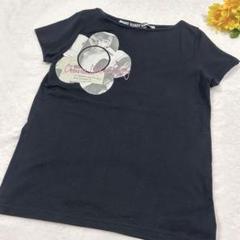マリークワント　花柄Tシャツ　38 Mサイズ　黒　半袖Tシャツ