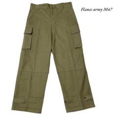 フランス軍M47 前期 35 軍モノ 紙タグ付き】フランス軍 M47 カーゴパンツ 35 前期 実物 デッド