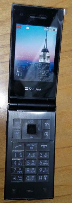 SoftBank 折りたたみ式携帯電話 740sc ブラック 本体のみ