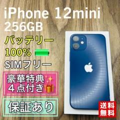 iPhone12mini ブルー 256GB シムフリー 新品バッテリー 601