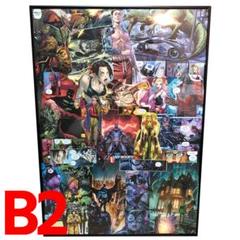 DC バットマン ジョーカー ハーレイクイン 額装品 アートポスター風 B2