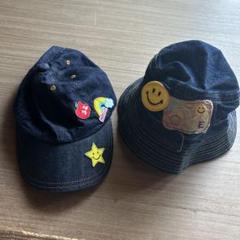 MINI-K デニムキャップ、ハット2点セット