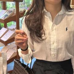 極美品✨ポロラルフローレン オープンカラー リネン ストライプ シャツ ポニー 極美品✨ポロラルフローレン オープンカラー リネン ストライプ