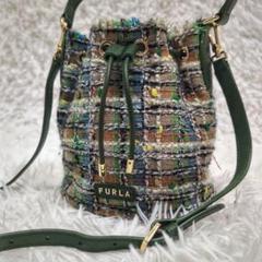 新品 未使用 FURLA ショルダーバッグ 2WAY ツイード ハンドバッグ 2025年最新】フルラ_ツイード_2wayショルダーバッグの人気