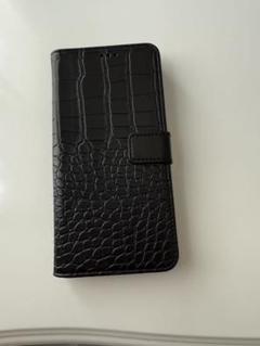 Samsung Galaxy A55用 ブラック クロコダイル風 スマホケース