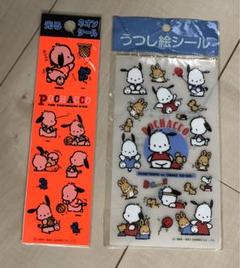☆ レトロ ☆未使用☆ ☆ うつし絵 光るネオン シール サンリオ 2点セット