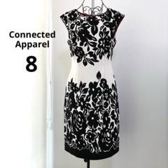 【美品】Connected Apparel 花柄 フレンチスリーブ ワンピース
