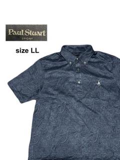 ★美品★Paul Stuart★ポロシャツ★総柄★ペイズリー★ボタンダウン★LLのサムネイル