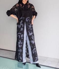 Sahara サハラ✴︎ロングシャツ ブラックシャツのサムネイル