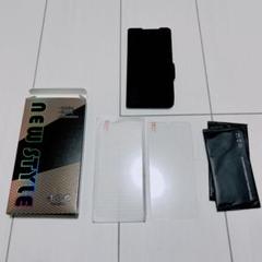 手帳型　ブラック　スマホケース Galaxys23plus フィルム付