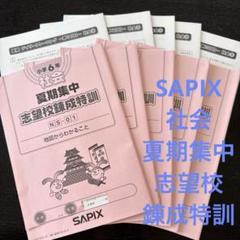 SAPIX 2024年度 6年生 社会 フルセット サピックス テキスト 2024年度入試用 SAPIX中学受験ガイド | SAPIX小学部 |本 | 通販