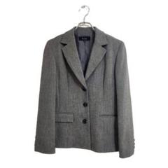 Krone テーラードジャケット 9号 グレー シングルボタン フォーマル