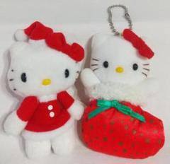 キティ　ぬいぐるみ　マスコット　キーホルダー　サンタ　靴下　クリスマス　サンリオ