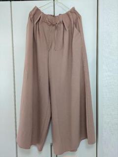 【美品】ピンク ガウチョパンツ ゴムウエスト