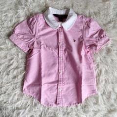 美品☆POLO RALPH LAUREN 半袖 丸襟 ブラウス シャツ