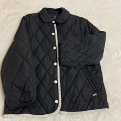 MezzoPiano juniorブラック キルティングコート