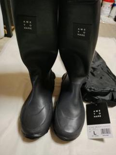 AME TO HARE ロールアップレインブーツ L ブラック