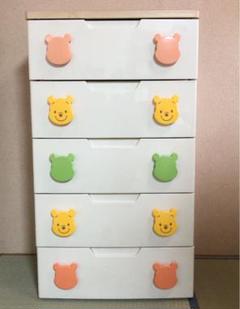 【送料込み!】アイリスオーヤマ ディズニー チェスト プーさん 5段
