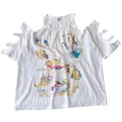 海外古着 US製 アンビル フィッシュプリント リメイク カットオフ Tシャツ