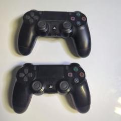 ジャンク品２点セット　デュアルショック４　ブラック　(DUALSHOCK 4)