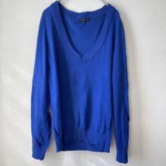 GAP ギャップ（L）Uネックニット セーター ブルー