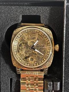 新品 自動機械式時計 スチールバンド付き 時計 腕時計 ゴールドのサムネイル