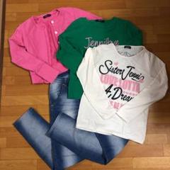 Jenniまとめ売り★長袖Tシャツ&カーディガン&ジーンズ160