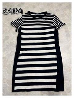 ZARA ザラ ミニワンピース ボーダー Tシャツ 半袖ニット