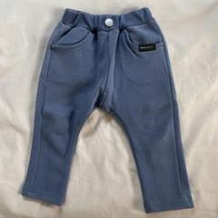 80cm ズボン パンツ 長ズボン 裏起毛 青