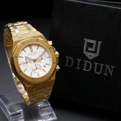【正規品】DIDUN DESIGN ゴールド×ホワイト メンズ腕時計
