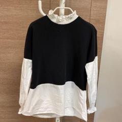 ZARA コントラストポプリントップス